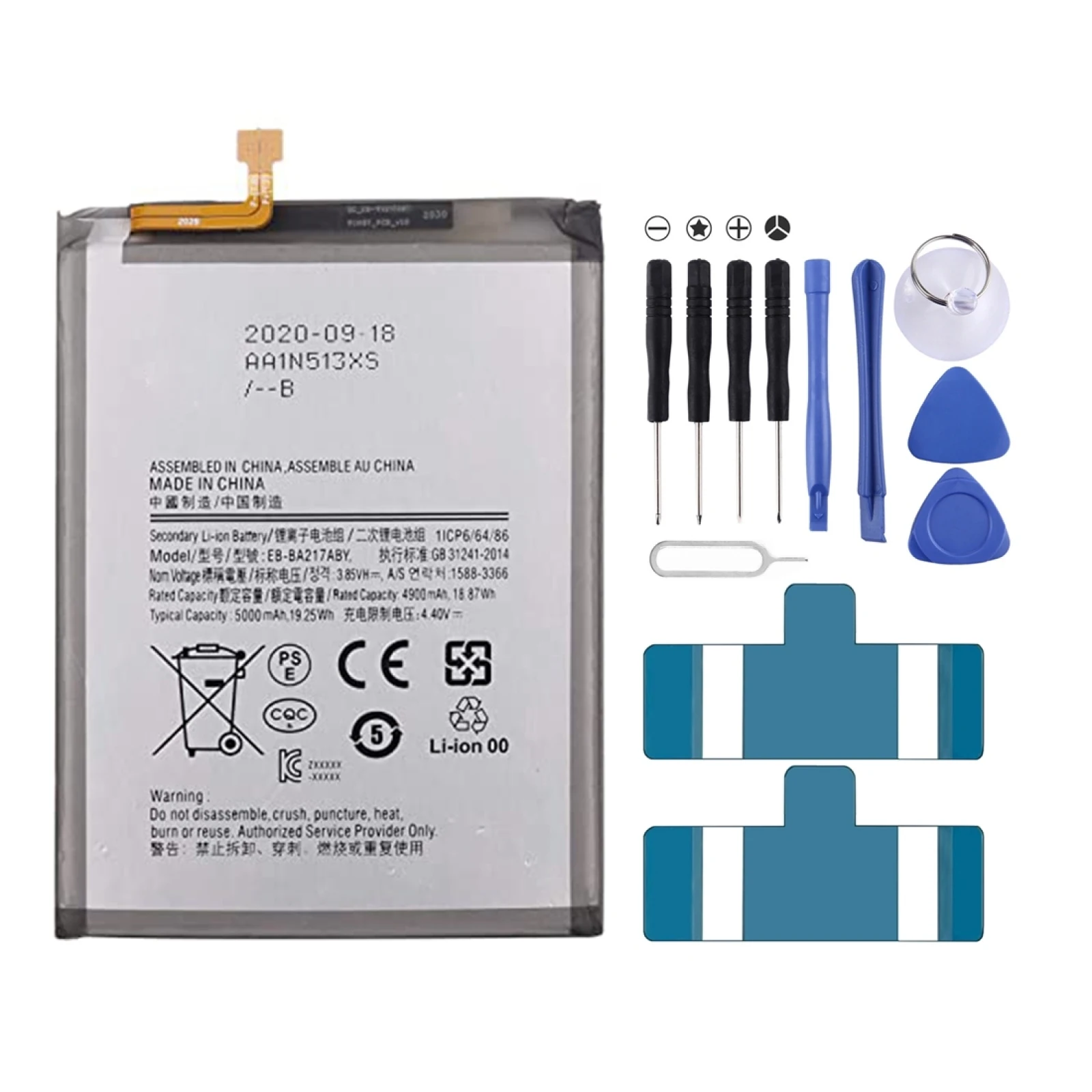 

EB-BA217ABY 5000mAh Li-Polymer Battery Replacement For Samsung Galaxy A21s A12 SM-A217F SM-A217M A217DS