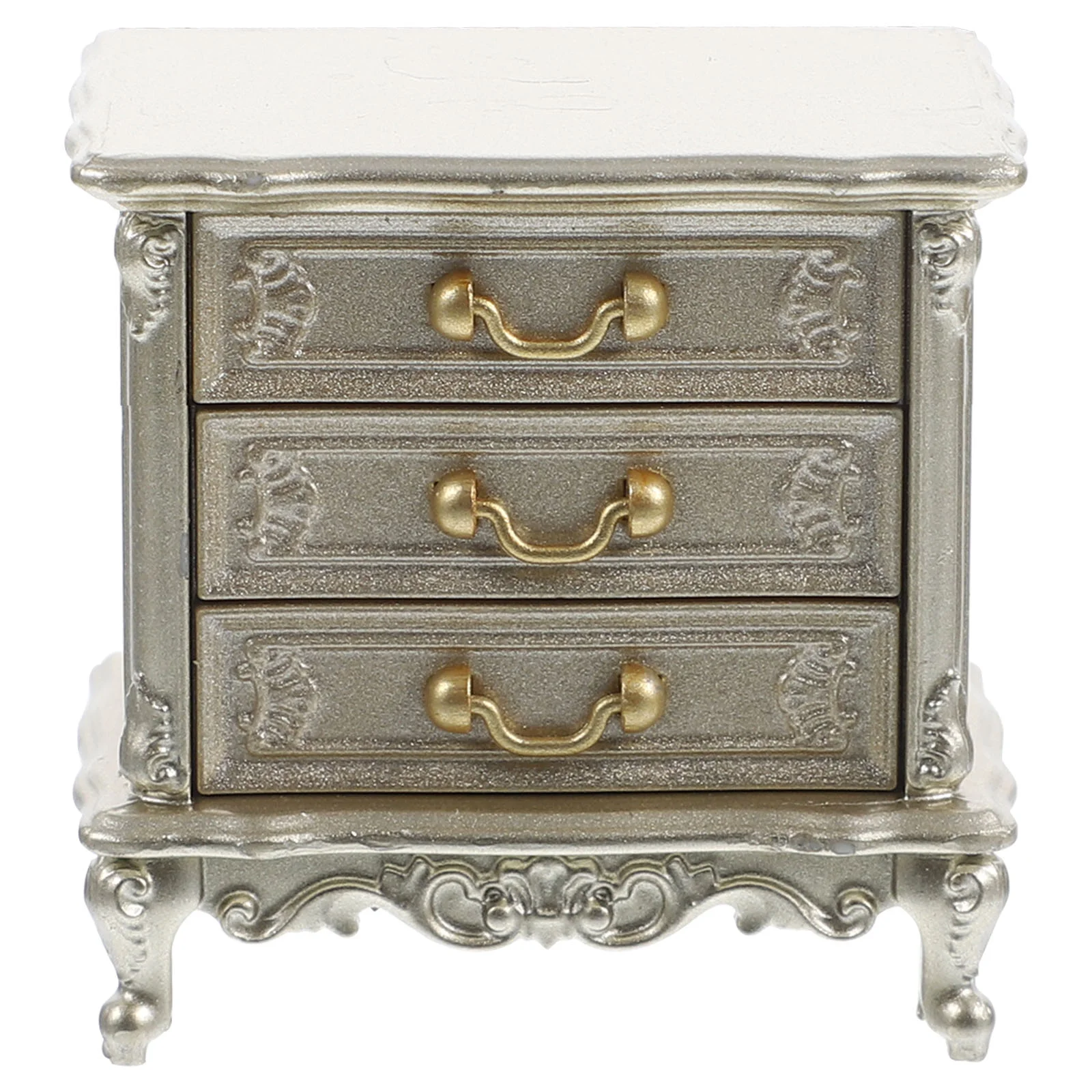 

Mini Cabinet Miniature Wood Bedside Table House Kitchen Scenes Decor Nightstand