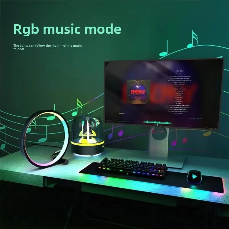 Умный RGB красочный настольный атмосферный светильник Bluetooth приложение DIY дисплей