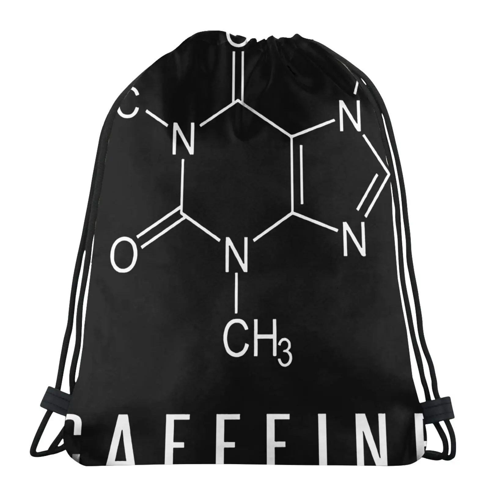

Coffee Molecule Nerd Chemistry Bag Shopping Bags Pouch Cute Bag Woman Cotton Fabric Bag Pouches Customizable Logo Bag Cord Bag