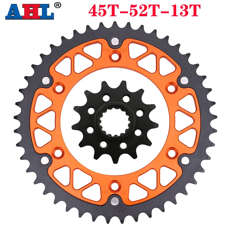 Передняя и задняя звездочки для мотоцикла, 45T ~ 52T 13T для TE125 TE250 TE300 FE250 FE450 FE570 FE390 TC250 FE350e FE390e FC350 TE 125 250