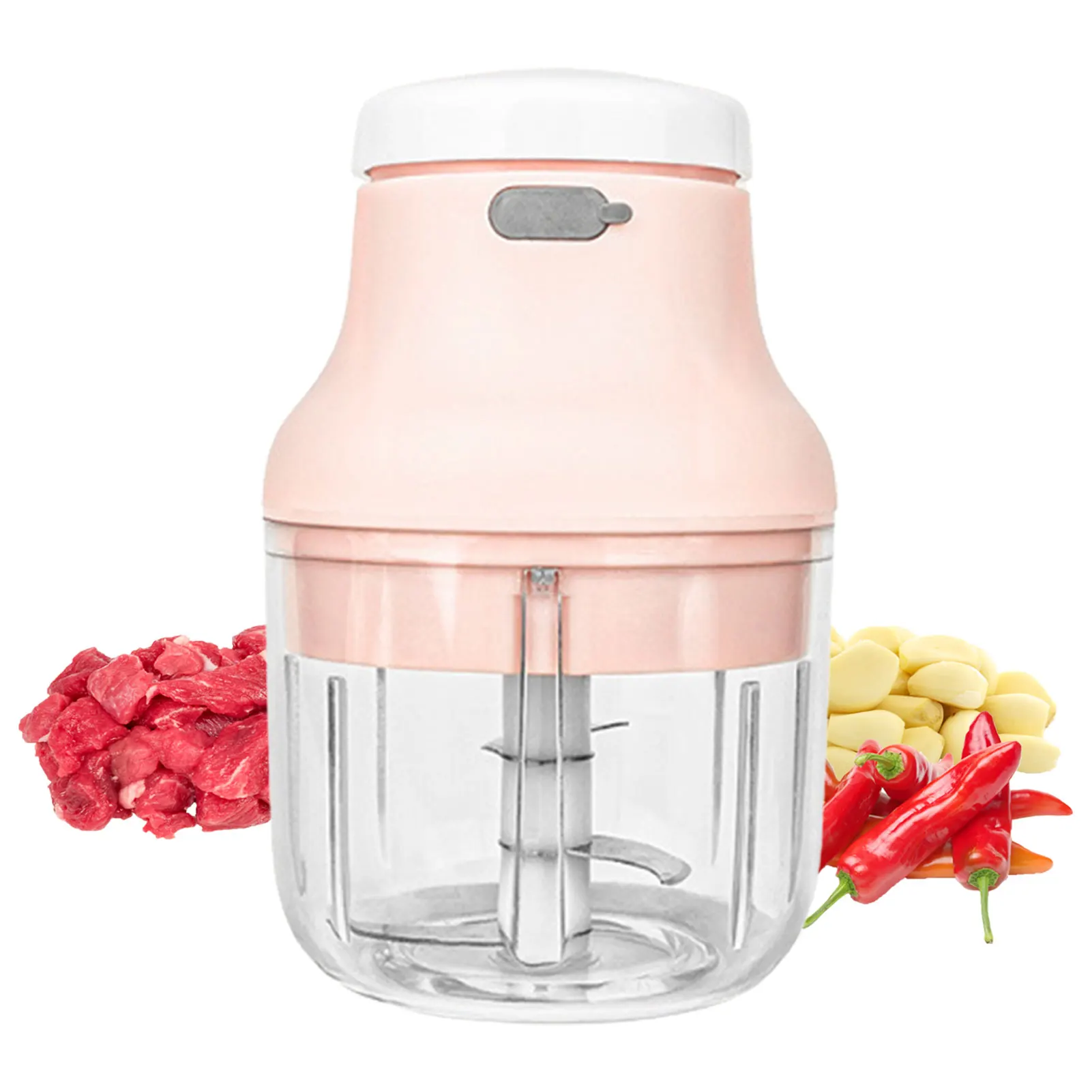 

Мини-измельчитель для чеснока, мини-измельчитель для еды с повышенной мощностью, измельчитель для чеснока, легкая нарезка лука, орехов, чесн...