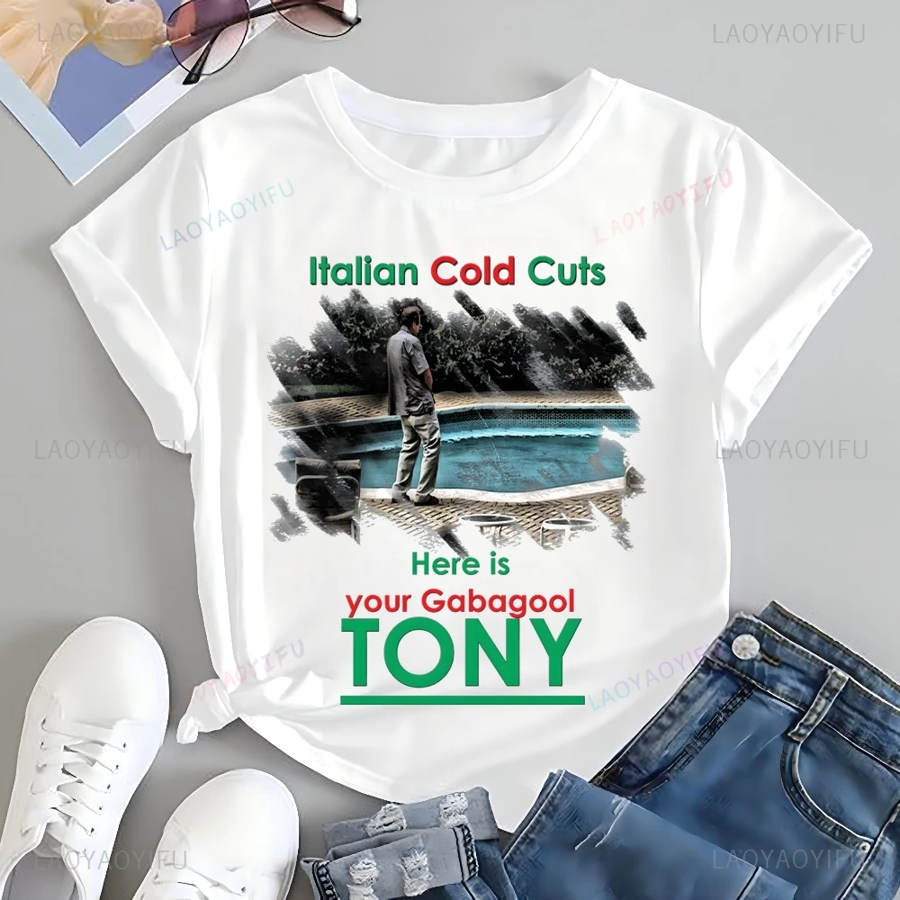 Футболка с принтом Семейный Redefines Tony Soprano топ The Sopranos Trend рубашка унисекс короткими