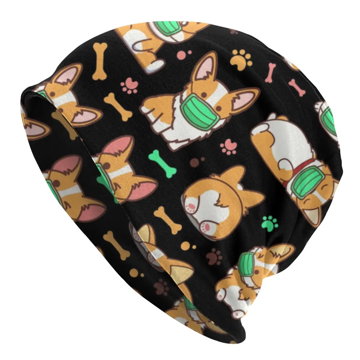 

Corgi Quarantine Funny Dog Slouchy Beanie Men Women Unisex Fashion Winter Warm Skullies Beanies Hats Adult Knitting Bonnet Cap