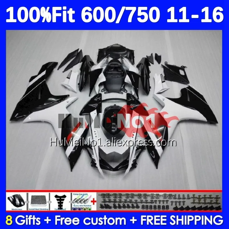 

Injection For SUZUKI GSXR 750 600 CC white glossy GSXR750 K11 18No.7 GSXR600 11 12 13 14 15 16 2011 2012 2013 2015 2016 Fairing