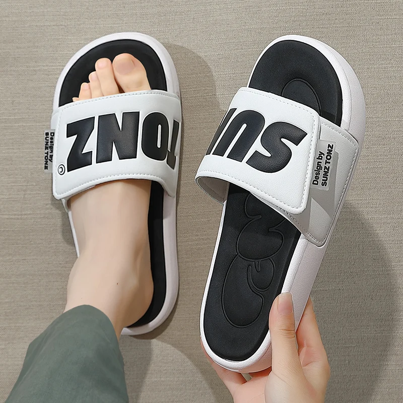 

Men's Outside Slippers Summer Runway Casual Shoes Man EVA Soft Thick Sole Non-slip Outdoor Couple Slide Pool Beach Sandals