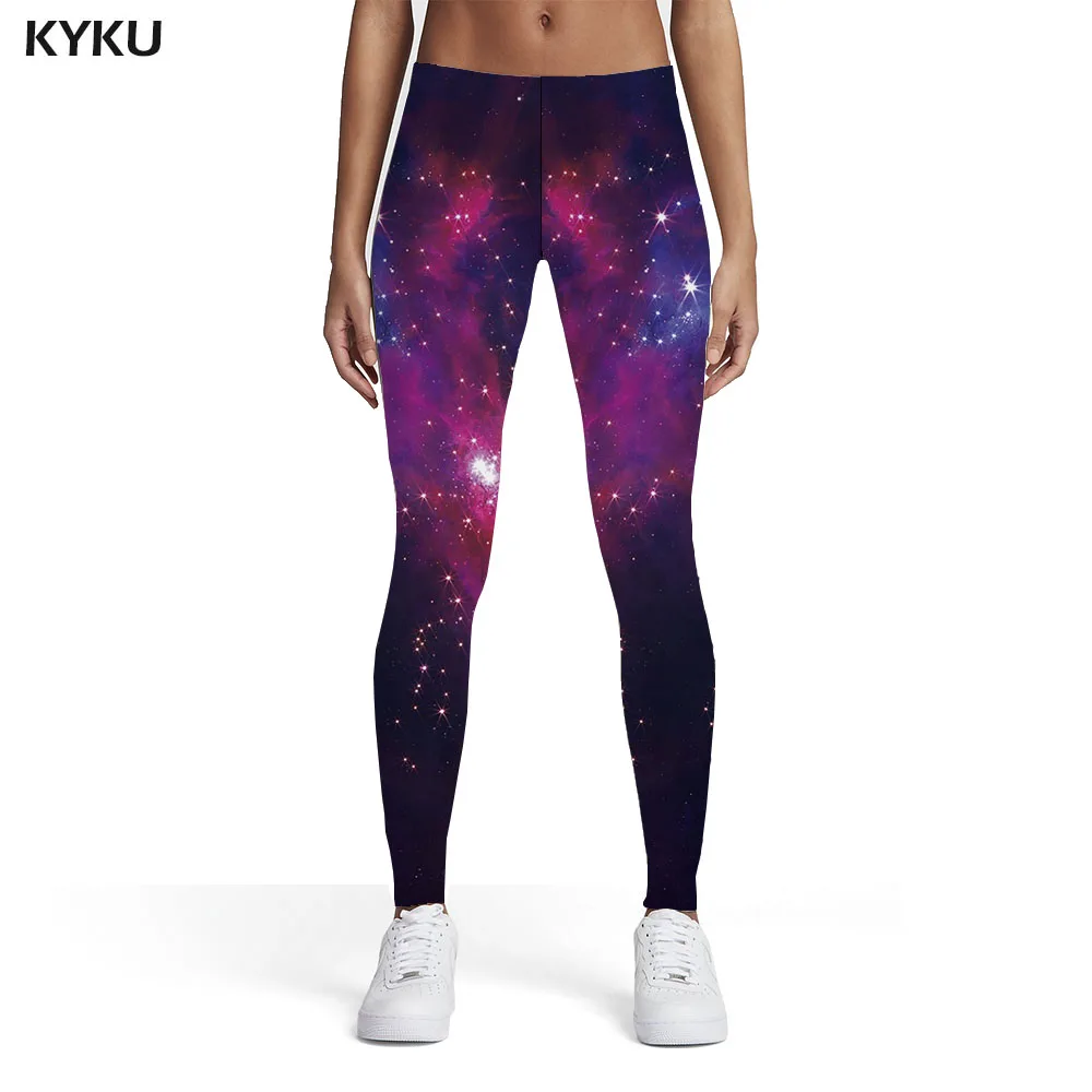 KYKU Galaxy Leggings Women Universe Elastic Colorful Sexy Nebula Printed pants Womens Leggings Pants Jeggings Slim Skinny Pencil