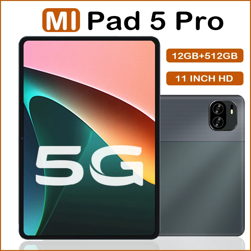 

2022 World Premiere Pad 5 Pro Tablet 11 Inch LED Screen 128/256/512GB Octa Core 8800Mah Battery WIFI GPS Original Tablet Android