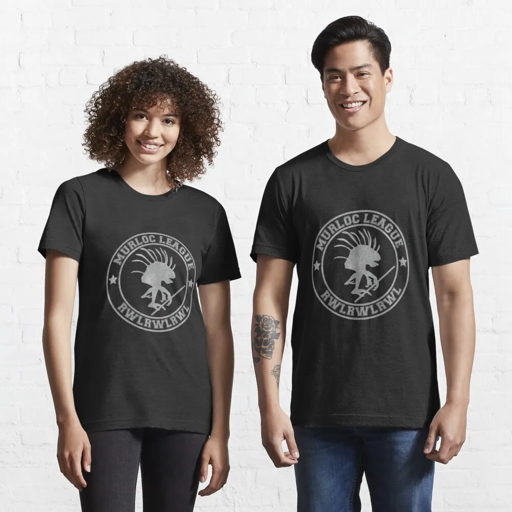

Amazing Tees Men T-shirt Casual Unique Oversized World of Warcraft Murloc League Essential T-shirt Women T-shirts Ladies T Shirt