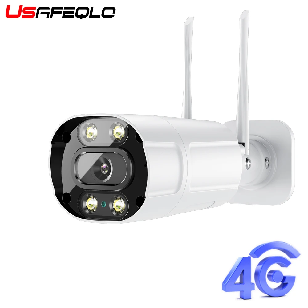 

4G SIM Card IP Camera 3MP 5MP HD Wireless WIFI Outdoor Security Bullet Camera Dual LEDs CCTV P2P Two Way Audio iCsee Xmeye Pro