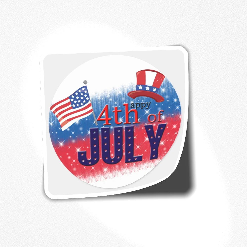 

Наклейка для ноутбука 4 июля 110 г., декор для спальни, автомобиля, милое мультяшное искусство, модный чемодан для общественных мест