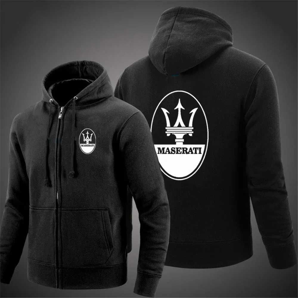 

Мужской пуловер с длинным рукавом, на молнии, с капюшоном