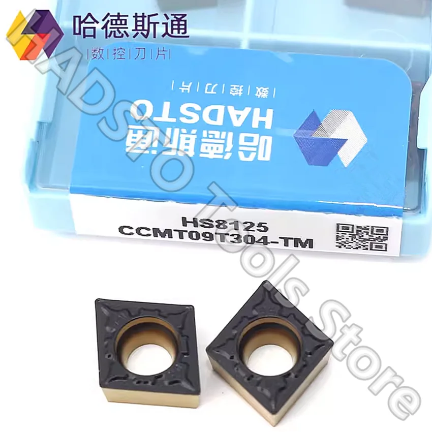 CCMT09T304-TM HS8125 CCMT09T304 CCMT32.51 HADSTO CNC carbide inserts Dual color CVD coating Turning For Steel P15-P30