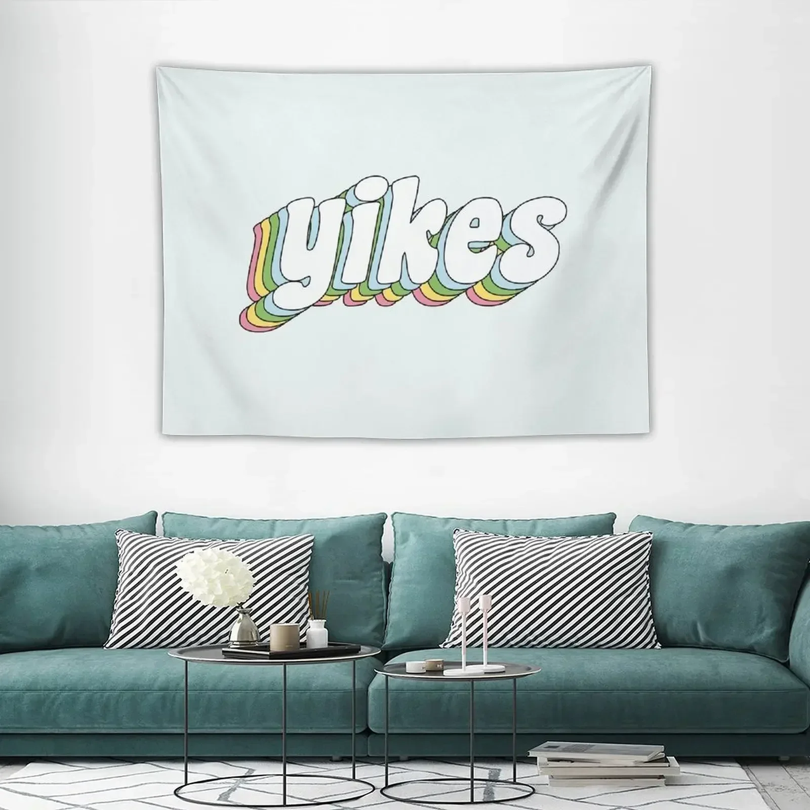 Гобелен yikes комнатный эстетический декор корейский для комнат обои домашний