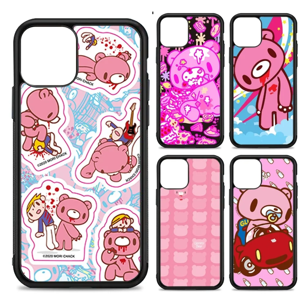 Чехол для телефона с мультяшным громким медведем силиконовый ПК + ТПУ iPhone 11 12 13 14 15