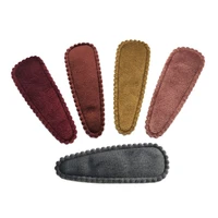 5 5cmx2cm 30pcslot velvet hair clip cover padded appliqued for diy handmade kawaii children hair bb clip accessories hat shoes