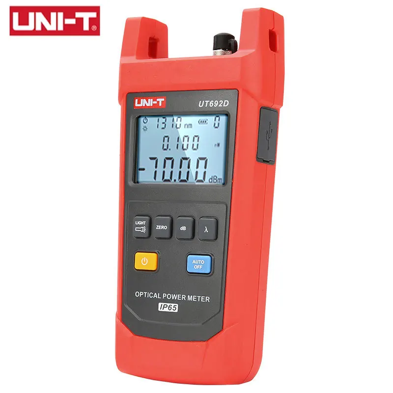 

UNI-T Optical Power Meter Measurement Range -70 to 10dBm 800-1700nm InGaAs Backlight Tool IP65 Professional Tester UT692D