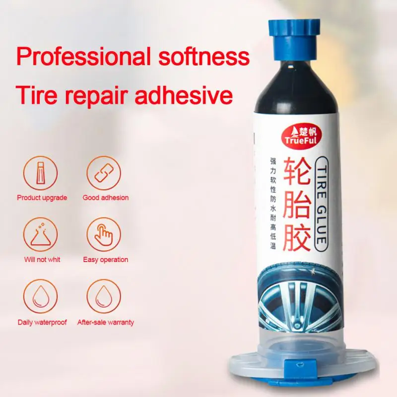 

Car Special Glue Universal Silicone Adhesive For Tires Repair Tire Cracks Strong Black Glue Portable 30ml Repairing Adhesive