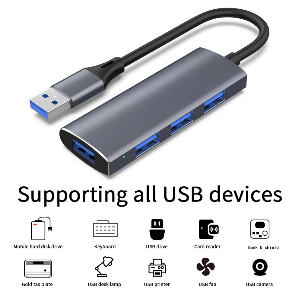 Разветвитель 4 в 1 портативный разветвитель для USB 3 0 + 3X 2 док-станция