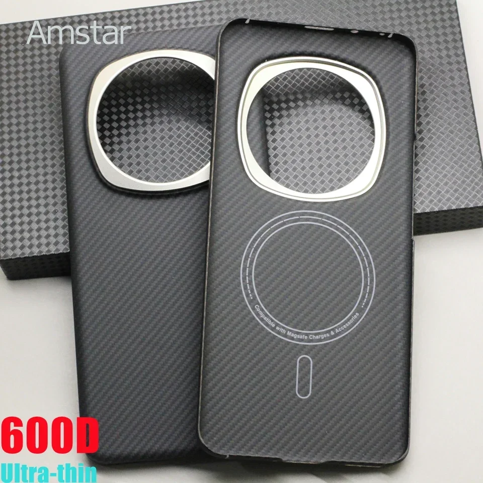 Магнитный чехол Amstar из углеродного волокна для Honor Magic 6 Pro поддержка Magsafe Charges