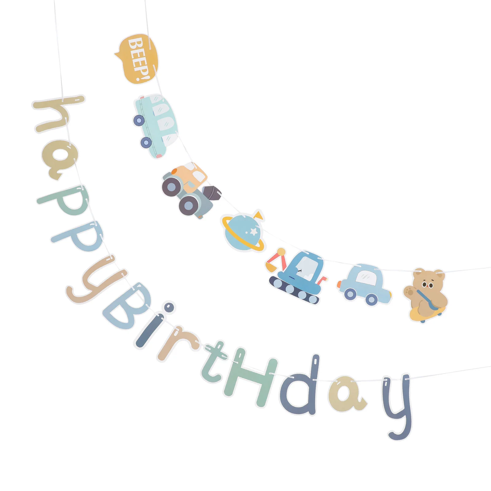 

1 Set of Car Themed Banner Party Hanging Banner Hanging Colorful Birthday Decor Photo Props