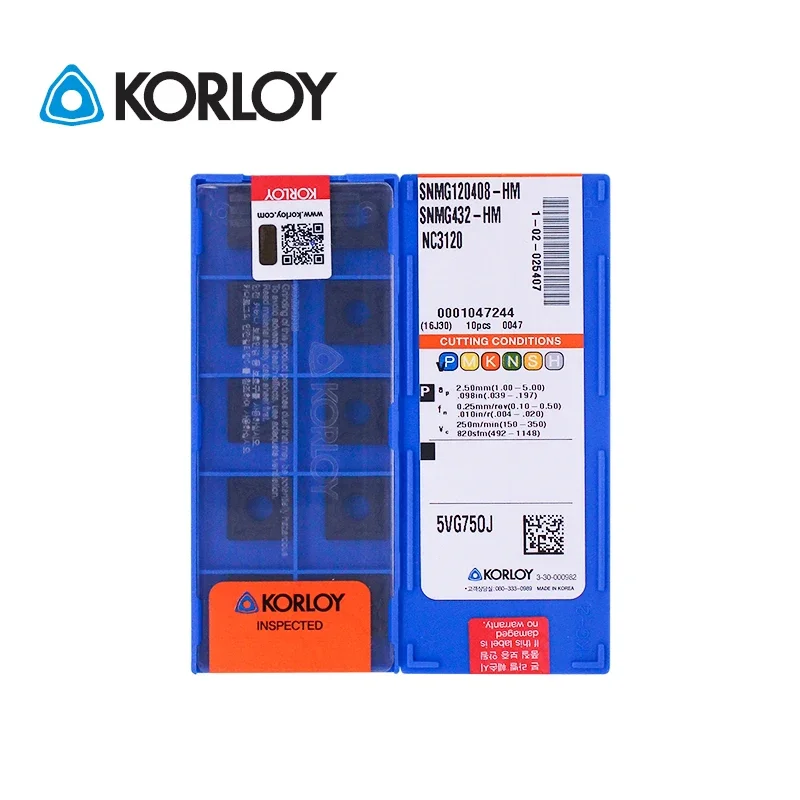 10шт KORLOY Оригинальный SNMG 120408 HM HS HA GS NC3020 NC3120 PC9030 NC3030 Держатель с ЧПУ средней резки