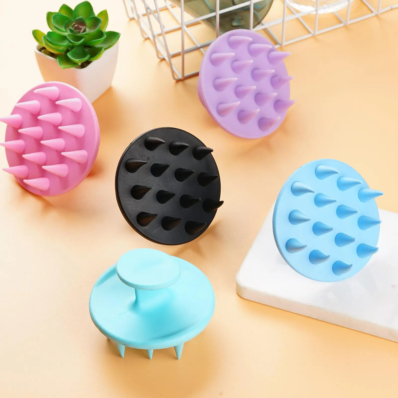 

Silicone Shampoo Scalp Massager Shampoo Brush Soft Shampoo Care Brush Tool Comb Massage Brush Clean Silicone Shampoo Bath S R1o4