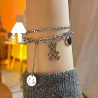hip hop bear bracelet female punk style simple fashion personalized superimposed hand jewelry womens gift