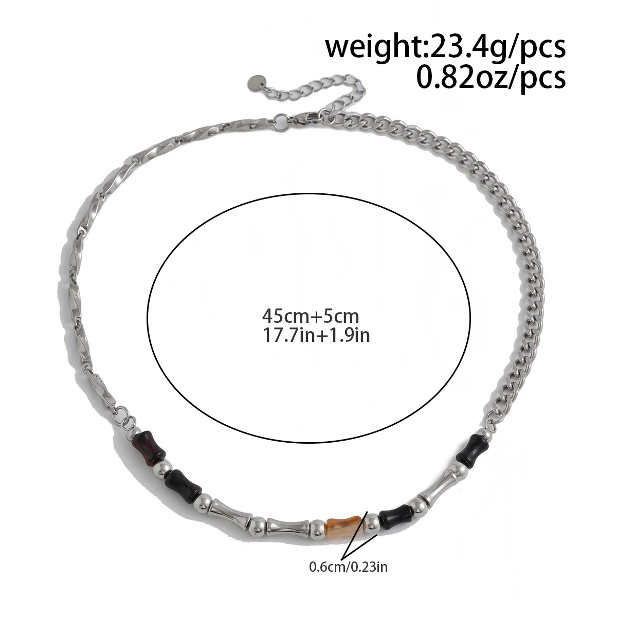 Классическое Креативное Мужское Регулируемое Ожерелье Из Нержавеющей Стали С