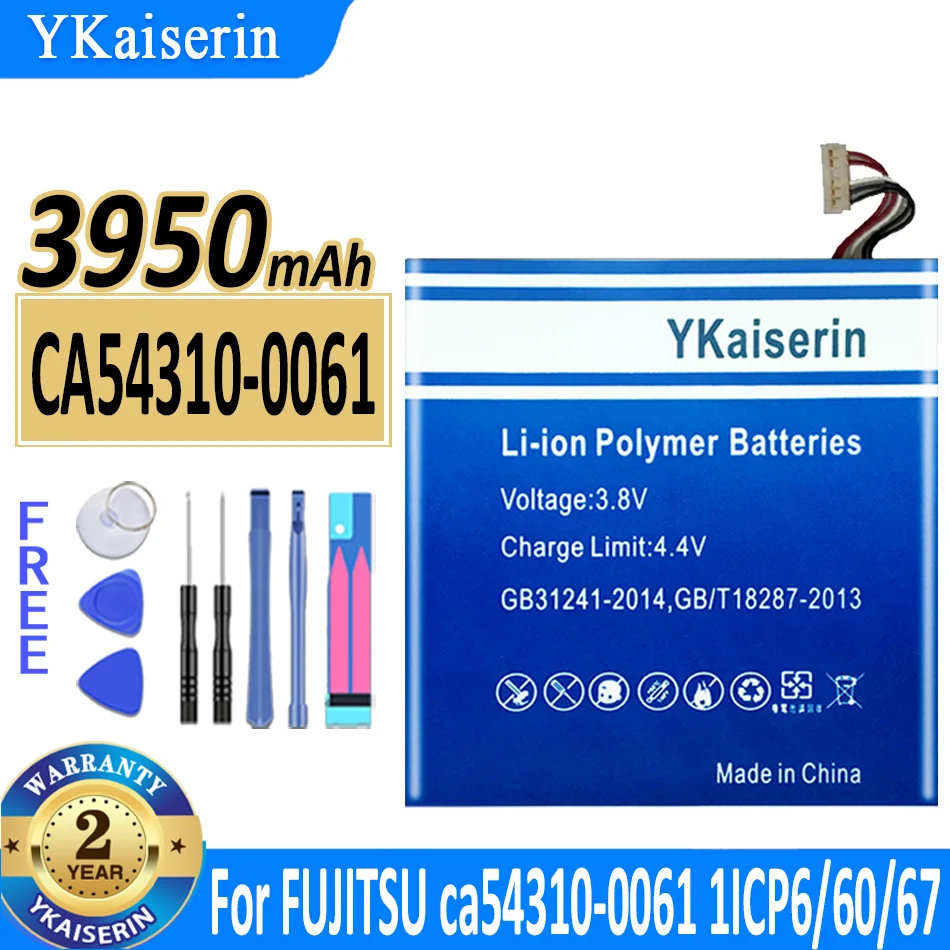 

YKaiserin Replacement Battery CA54310-0061 3950mAh For FUJITSU Ca54310-0061 1ICP6/60/67 Mobile Phone Bateria