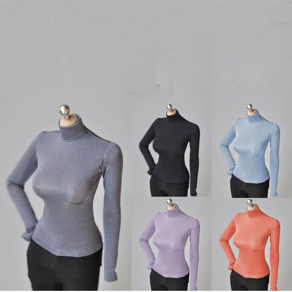 

1/6 Female Soldiers Clothes Bottoming T-Shirts Half Turtleneck Tops Warm Tights Multi-color Optional for 12'' Action Figure