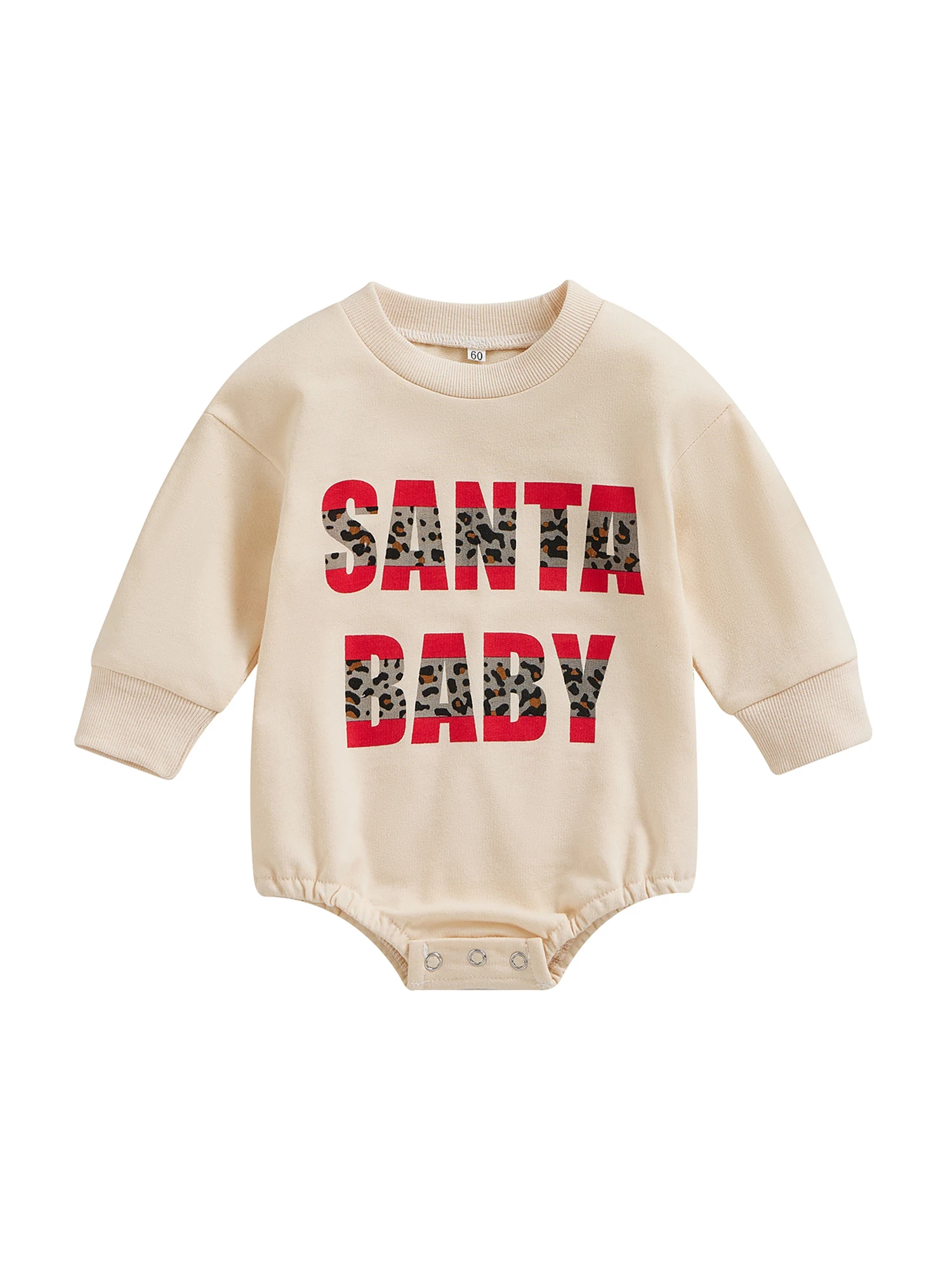 

Infant Baby Boy Girl Sweatshirt Romper Long Sleeve Pullover Top Funny Christmas Outfit Fall Winter Sweater Clothes