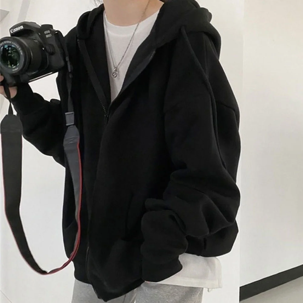 

Women Hoodies Coat Zip Up Harajuku Hoodie Long Sleeve Spring Autumn Loose Casual Oversized Sweatshirts Jacket with Pocket