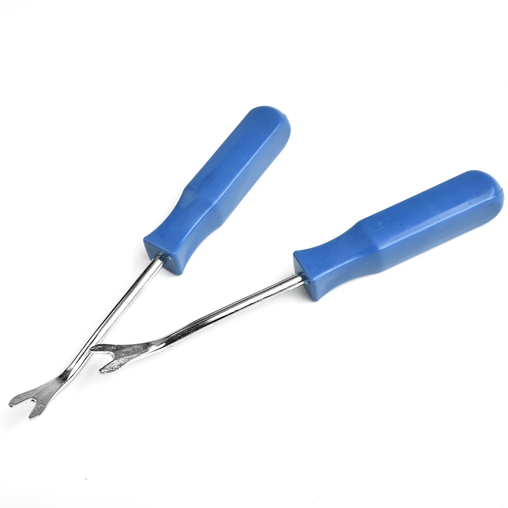 

PPE + Metal Car Removal Tool Puller Open Pry Trim Panel 100% Brand New Blue Car Door Fastener Nail 2 Pcs Durable Useful