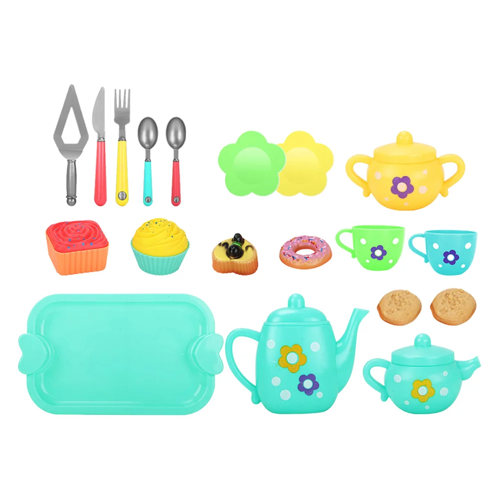 

Tea Set Pretend Toy Party Play Kids Cups Toys Kitchen Teapot Little Toddler Girls Teacup Pot Mini Miniature Girl Cup Children