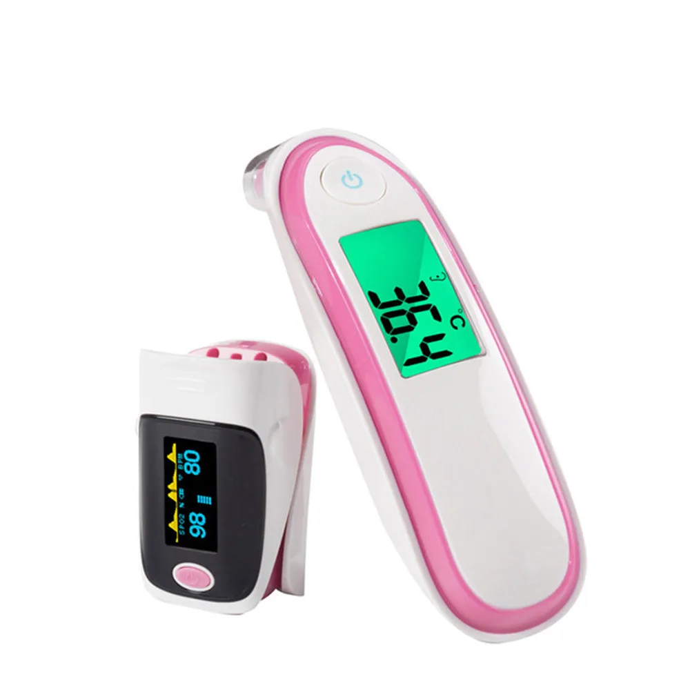 

Finger Pulse Oximeter Oxímetro de pulso de dedo Infrared Fever Thermometer Non-contact Body Temperature Ear Thermometer