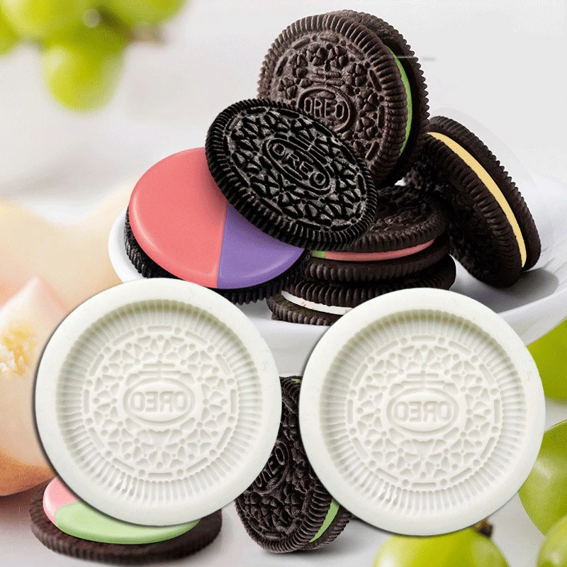 

Silicone OREO Cookie Moulds Kitchen Baking Chocolate Fondant Cookie Moulds