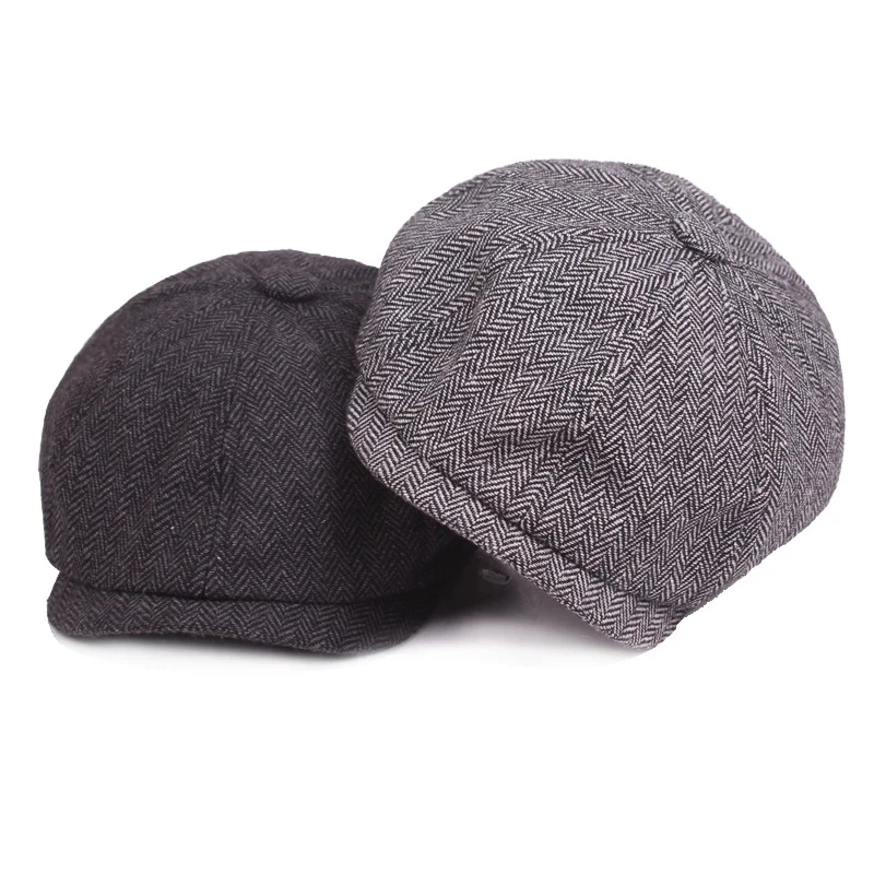 

2023 Men Beret Peaked Hat Wool Celebrity Caps Vintage Peaky Blinders Berets Flat Caps Autumn Peaked Cap Men Street Hats