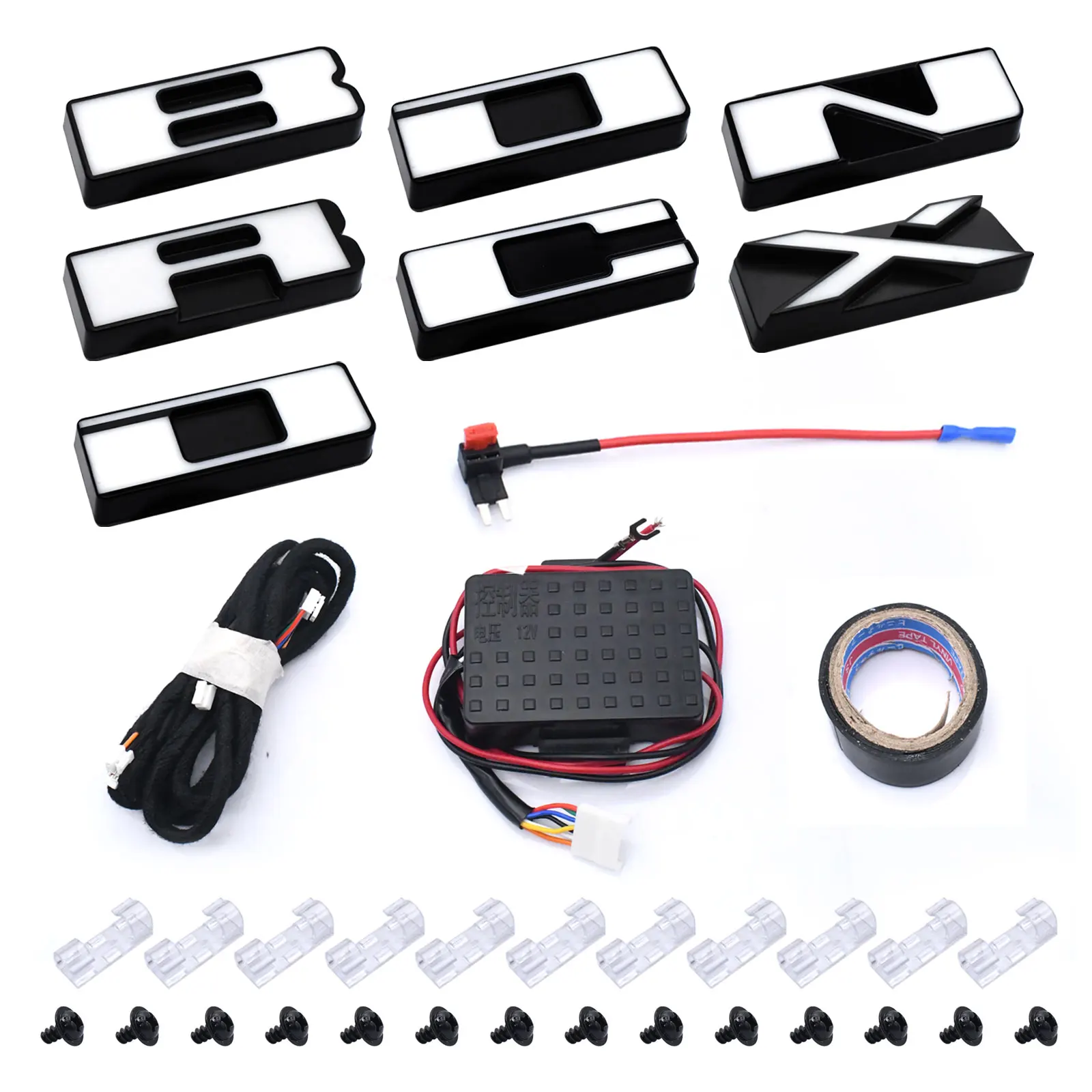 

Внешние детали автомобиля, передняя решетка, светодиодные буквенные фонари, знак с подсветкой, аксессуары 2022, для Ford Bronco 2021