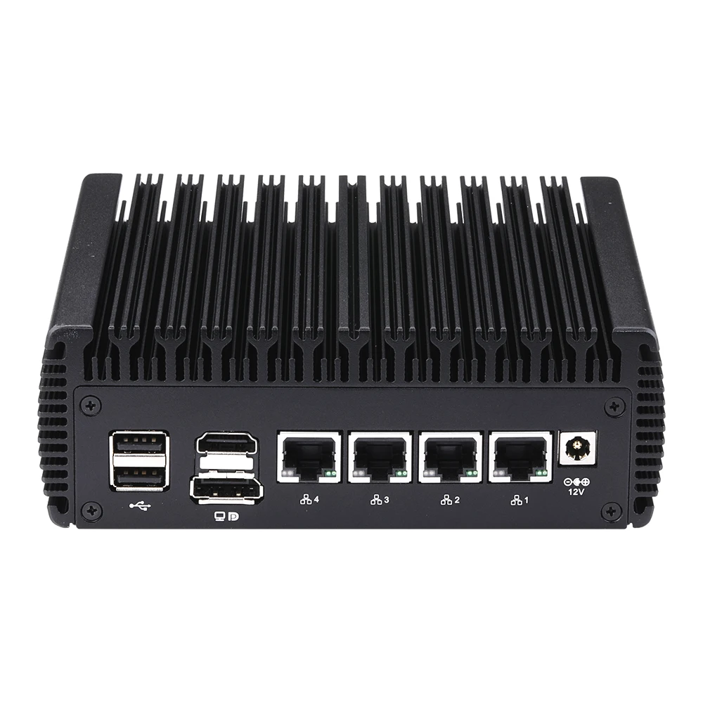 QOTOM Mini PC Firewall Micro Appliance Q770G4 Celeron N5105 Gateway Router -4 Intel 255 LAN