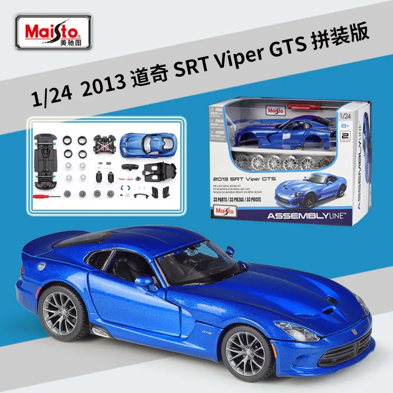 Модель автомобиля Maisto 1:24 Dodge SRT Viper GTS Porsche Lamborghini Bugatti Jeep Chevrolet, модель из сплава в сборе, коллекционная Подарочная игрушка