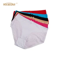 youregina womens sexy high waist lace panties seamless underwear briefs for girls ladies bikini cotton transparent 6 pcsset