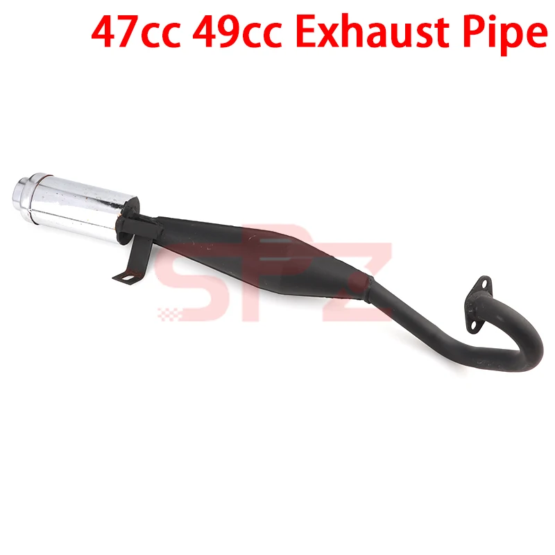 For 43CC 47cc 49cc Mini Motor Quad Dirt Monkey Pocket Pit Bike ATV Scooter 613mm Motorcycle 2 Stroke Exhaust Pipe Silencer