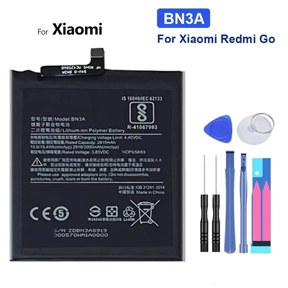 Аккумулятор BN3A емкостью 3000 мАч для Xiaomi Redmi Go Bateria + бесплатный инструмент