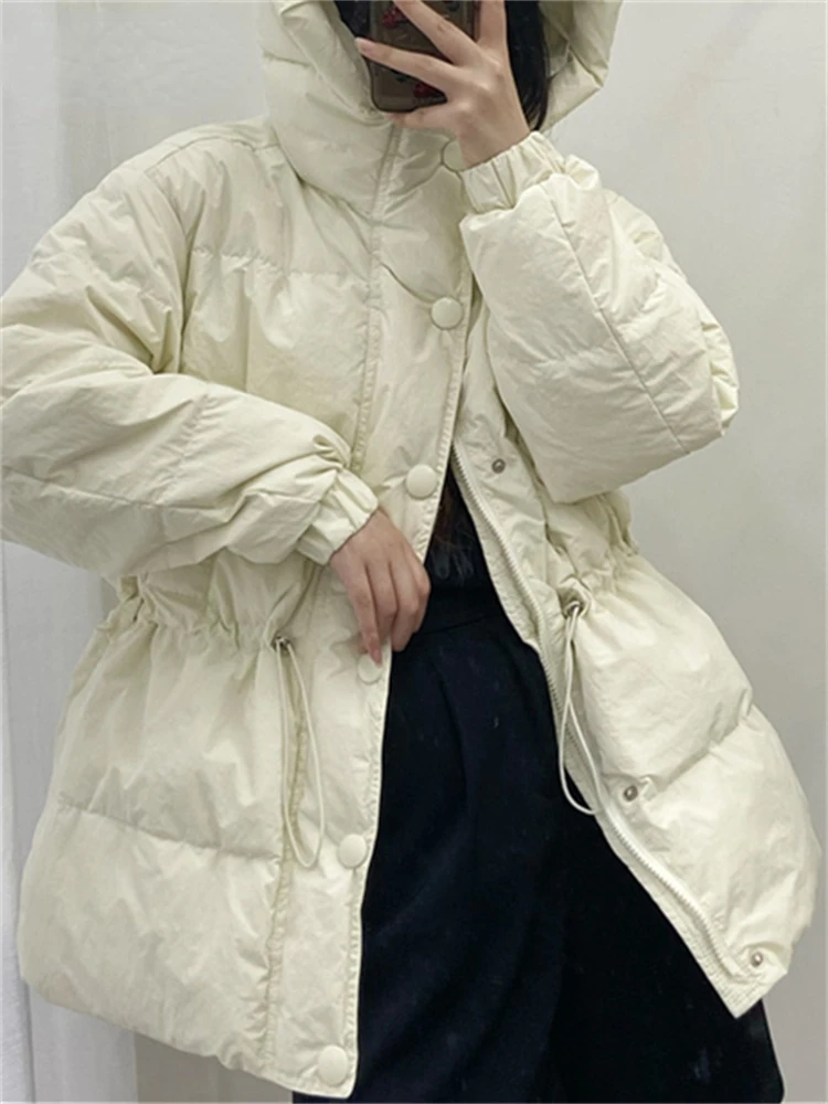 Puffer Jacket for Women Autumn Winter 2022 New Thicken Warm Coats with A Hood Casual Korean Fashion Outwear