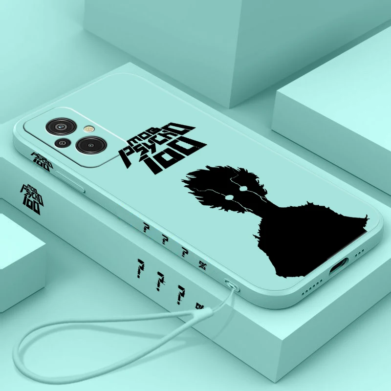 Mob Psycho 100 Anime For Xiaomi Redmi 13 12 11A 10C 10X 9T 9C 9A 8A 7A A3 A2 A1 S2 Liquid Left Rope Soft Phone Case