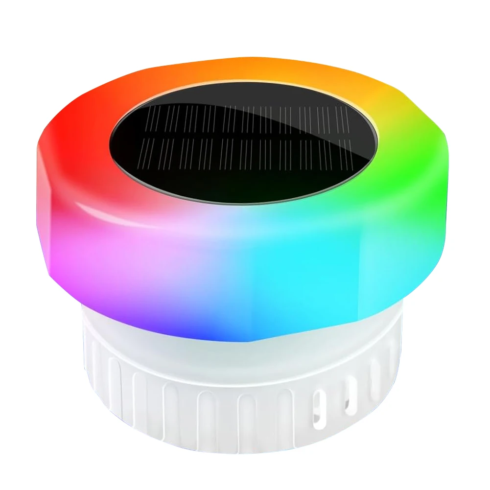 Плавающий дозатор хлора на солнечной энергии с красочным светом хлоратор для