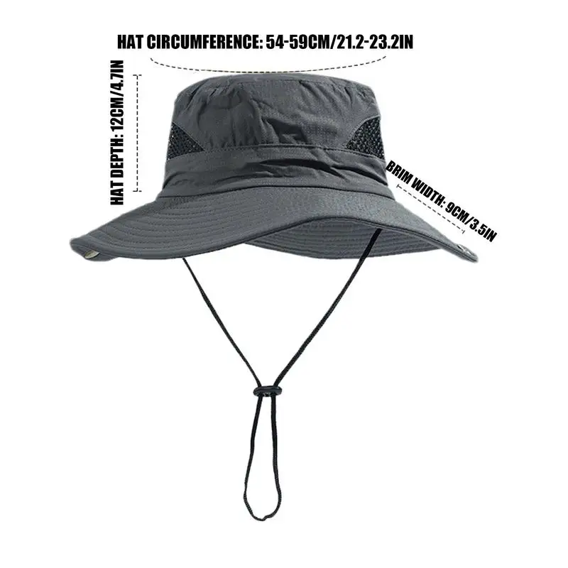 Панама для рыбалки Мужская Солнцезащитная шляпа с широкими полями летняя