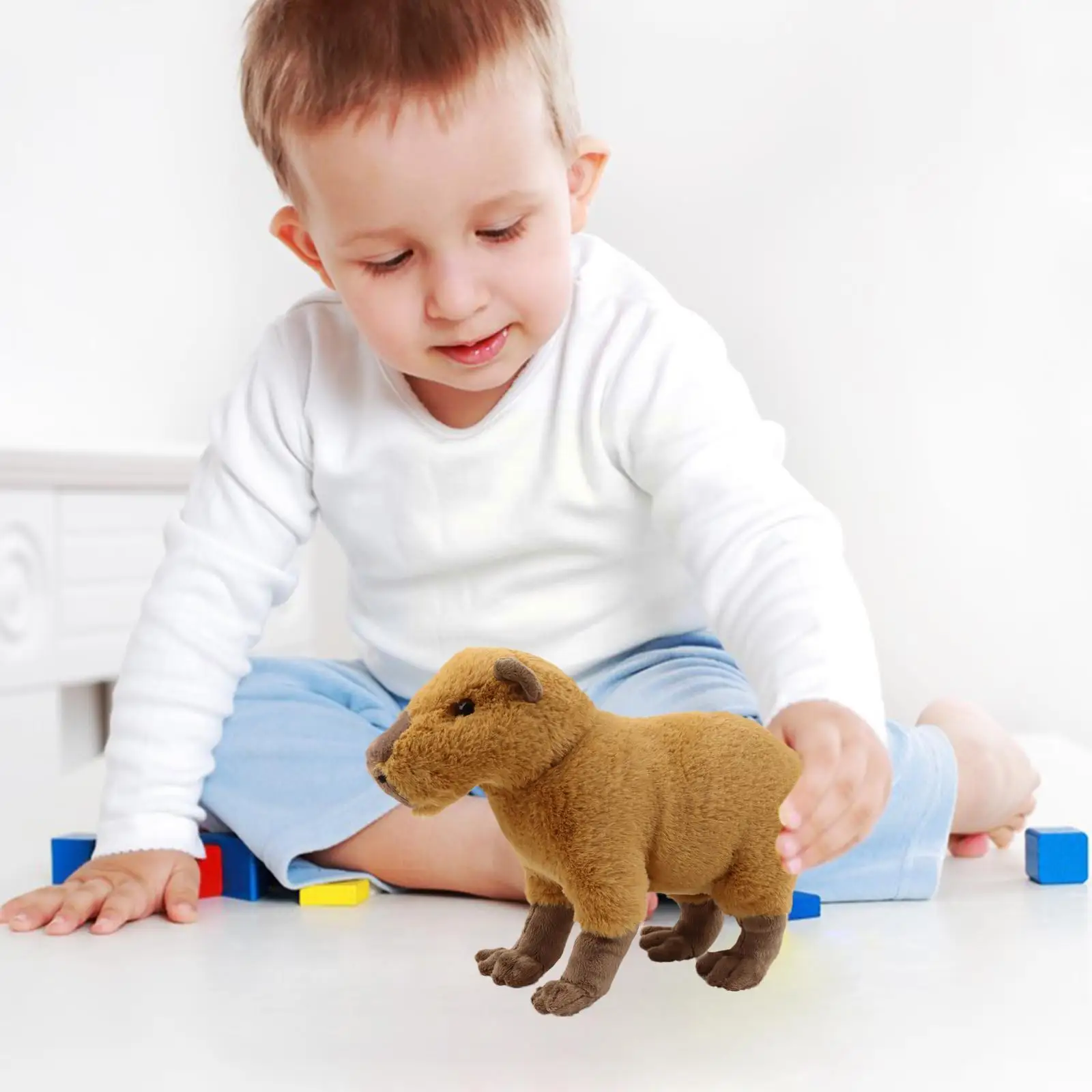 

30 см имитация капибара плюшевые игрушки пушистая капибара Декор Игрушка комната кукла подушка домашнее животное детский подарок мягкая иг...