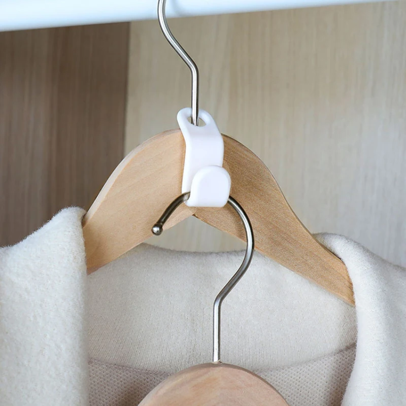 

New 1/6Pcs Space-saving Hanger Hook Multi-function Wardrobe Coat Hook Plastic Closet Stack Hanger Rack Bedroom Storage Organizer